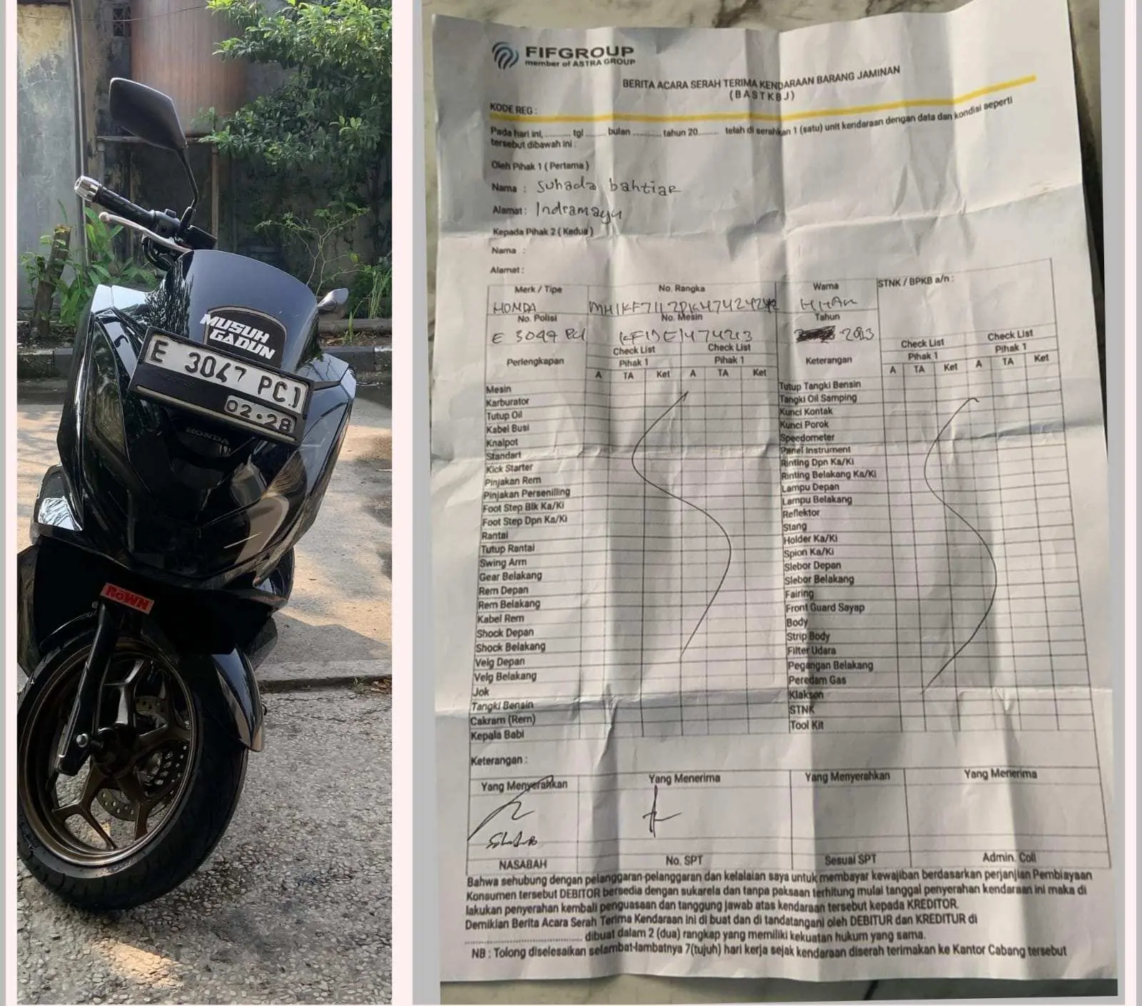 Lagi-lagi!!  Kejahatan Jalanan Terjadi di siang hari,Oknum Debt Collector Tarik Paksa Satu Unit Honda PCX 2023 Milik Pemuda Indramayu di Jl.Pasar Kemis
