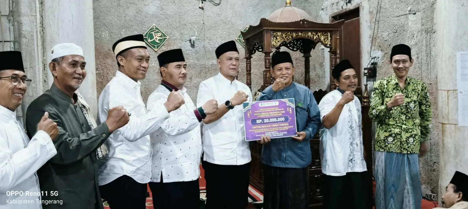 Bupati Tangerang Melalui Staf Ahli Tarling di Mesjid Ummu Thoriq Desa lembang sari Kecamatan Rajeg