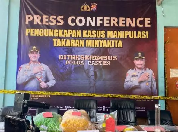 Polda Banten Tutup Pabrik dan Tangkap Pelaku Manipulasi Takaran Minyak di Rajeg