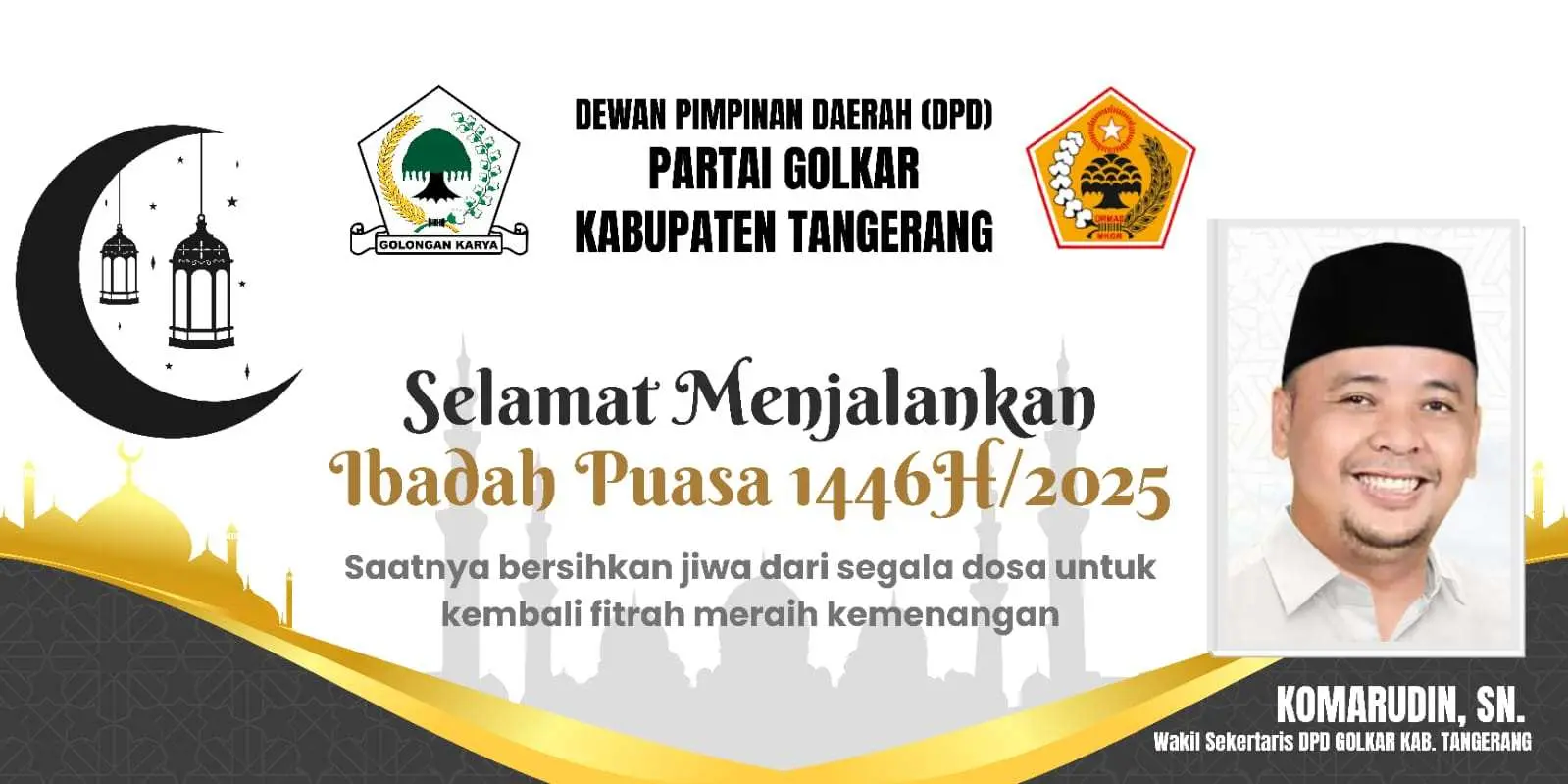 Komarudin.SN Mengucapkan Marhaban ya  Ramadhan