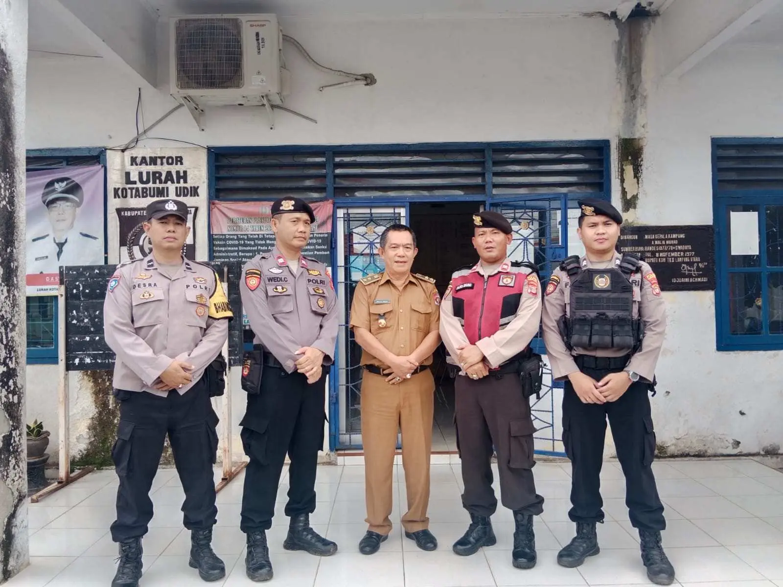 Patroli Beranting, Sat Samapta Polres Lampung Utara Sambangi Polsek dan Kelurahan