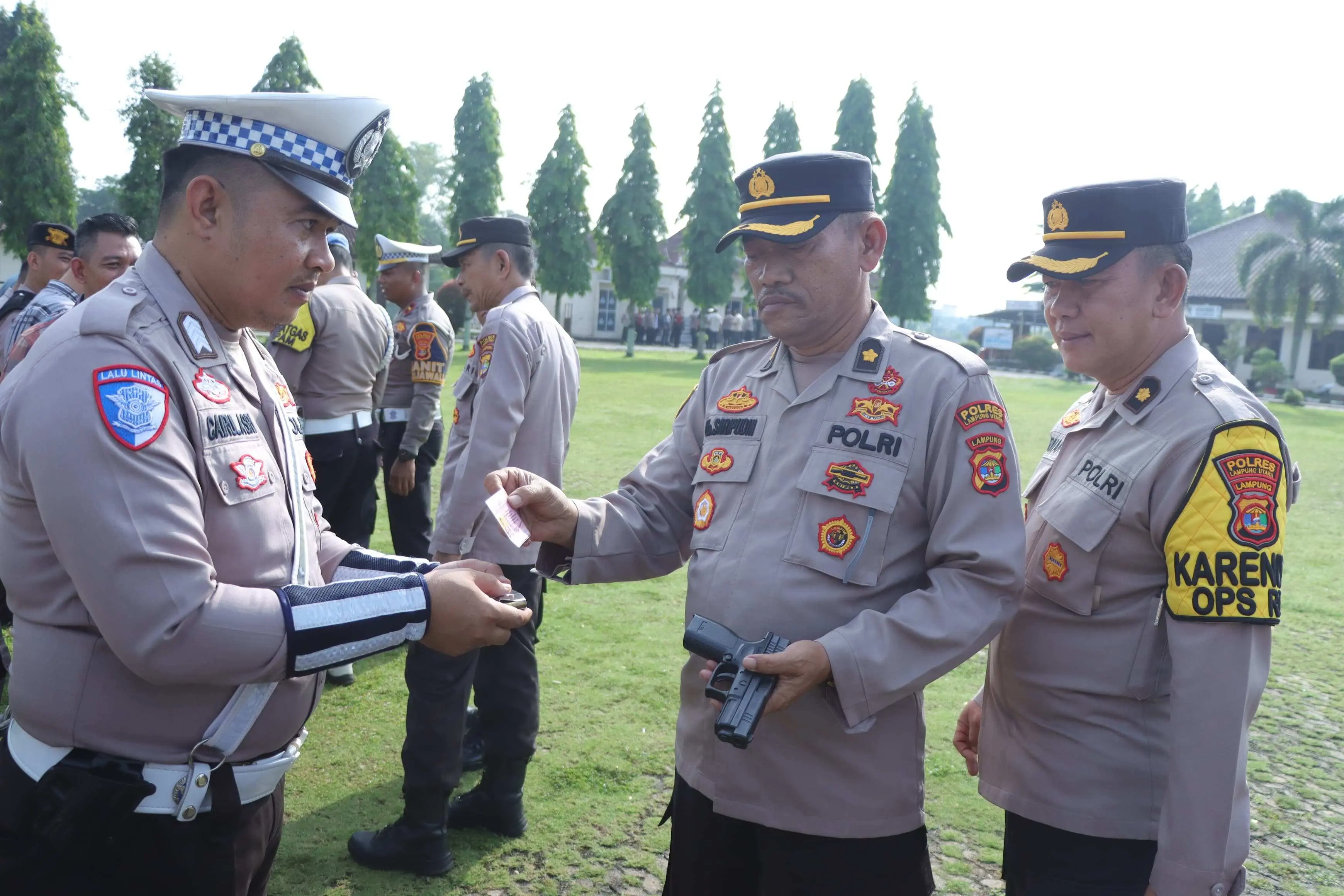Polres Lampung Utara Lakukan Pengecekan Senpi Dinas Pada Personel