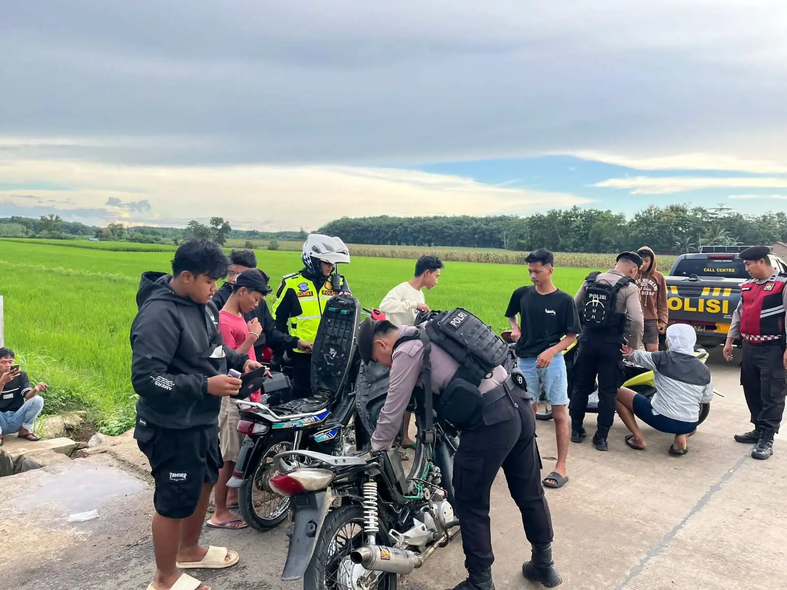 Antisipasi Balapan Liar Polres Lampung Utara Gelar Razia