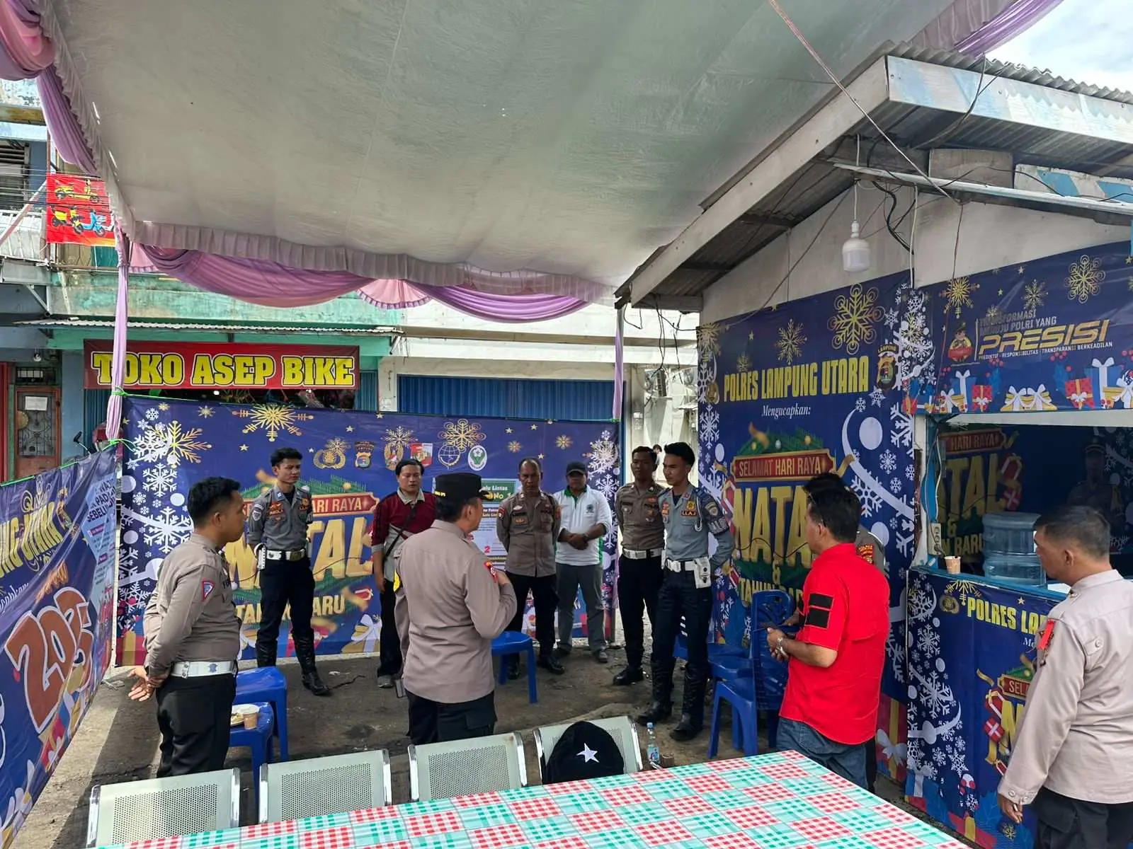 Beri Pelayanan Optimal Nataru, Personel Polres Lampung Utara Disiagakan di Pos Yan dan Pos Pam