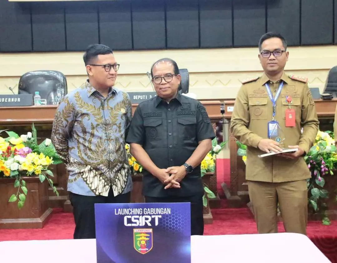 Dinas Kominfo Lampung Utara Hadiri Launching CSIRT Gabungan di Provinsi Lampung