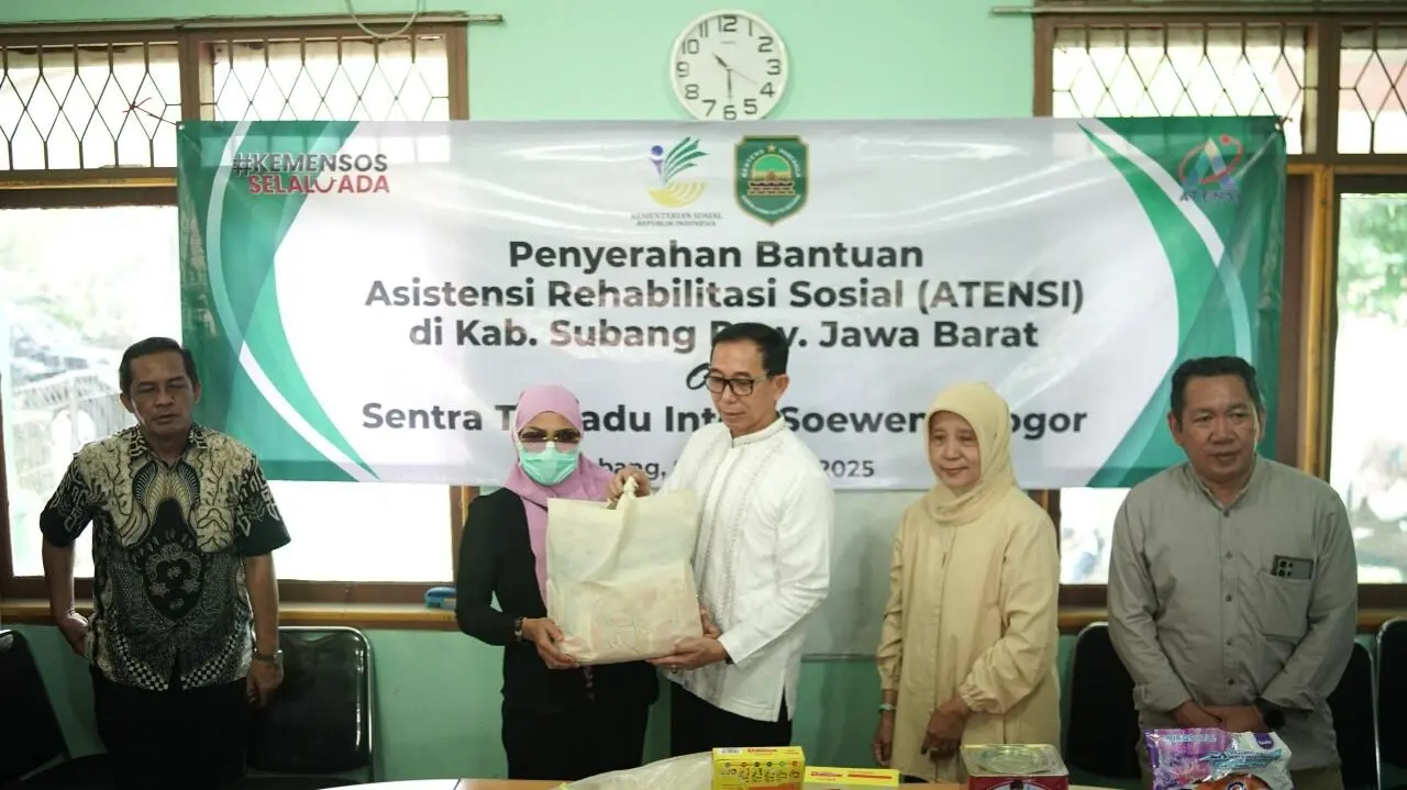 Sekda Subang Saluran Bantuan Program ATENSI dari Kementerian Sosial