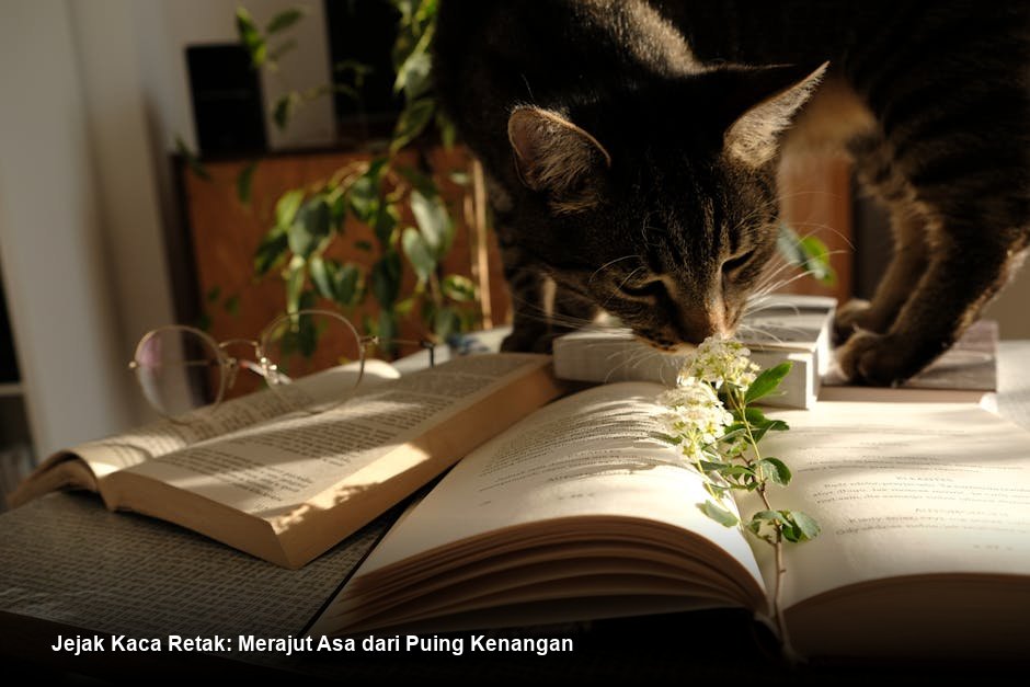 Seorang gadis muda dengan tatapan mata penuh harap sedang memegang kotak musik tua di bawah cahaya remang-remang di sebuah bengkel tua yang berdebu.