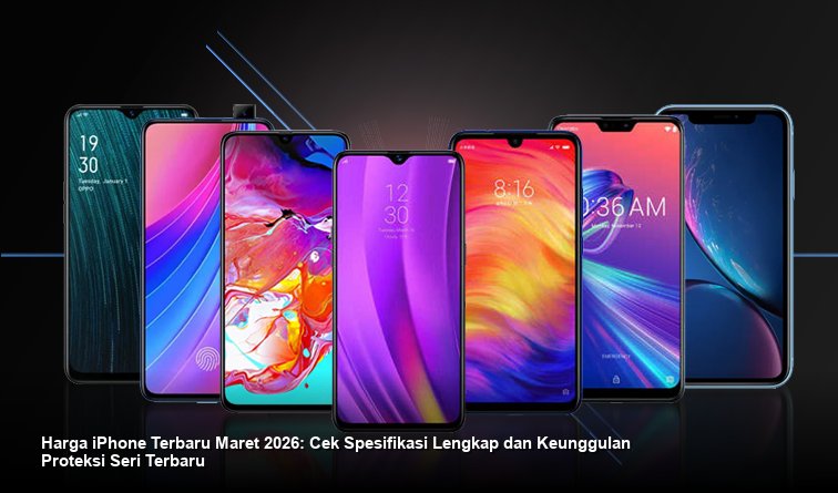 Tampilan elegan iPhone terbaru dengan bingkai titanium yang dipoles, diletakkan di atas meja kaca studio dengan pencahayaan dramatis.