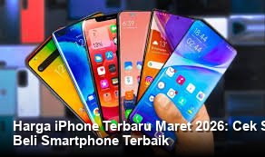 Tampilan elegan iPhone terbaru berwarna biru safir dengan pantulan cahaya studio yang menonjolkan desain bodi titaniumnya.