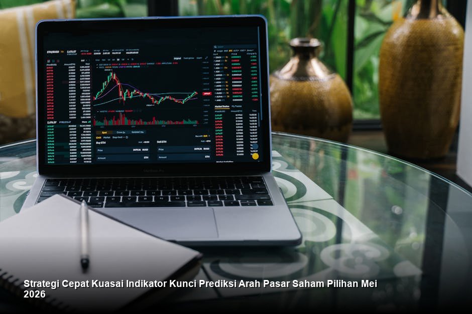Grafik pergerakan harga saham *blue chip* dengan candle berwarna hijau yang mendominasi, menunjukkan tren naik yang stabil di Bursa Efek Indonesia.