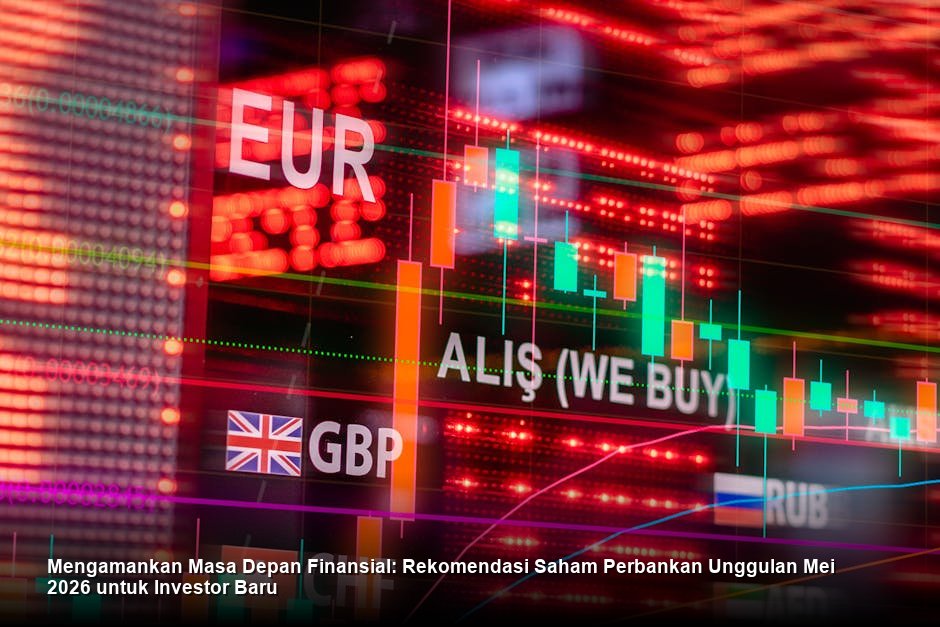 Grafik pertumbuhan harga saham berwarna hijau cerah yang menanjak tajam di atas latar belakang suasana ruang *trading* modern.