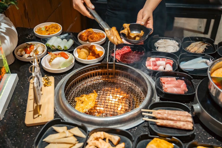 Ilustrasi piring saji modern yang menggunakan bahan baku segar lokal Indonesia, menunjukkan konsep farm-to-table.